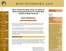 Tablet Screenshot of bear-dictionary.com